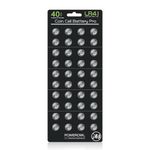 POWEROWL 40 Pack LR41 AG3 L736 392 384 192 Battery 1.5V Button Coin Cell Batteries [Battery Cells Updated, More Long Lasting]