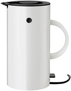 Stelton Wasserkocher EM77 - Elektrischer Kocher, Wasserkessel, Teekanne - Schnell kochend, niedriger Energieverbrauch, entnehmbarer Kalkfilter, Sicherheitsschalter - 1,5 Liter, Weiß, EU-Stecker