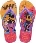 Havaianas, Women's, Kids Slim Disney Cool, Flip Flop, Pink Flux, 12/13C UK