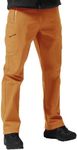 FREE SOLDIER Men's Outdoor Softshell Fleece Lined Cargo Pants Snow Ski Hiking Pants with Belt(Orange 34W x 32L)