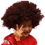 Fancydresswale wig for kids and Adults for role play and fancy dress parties one size fits all (Claret)