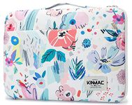 Kinmac 360° Protective Waterproof Laptop Case Bag Sleeve with Handle for MacBook Pro 16, and 15 inch-15.6 inch Laptop (Flower)