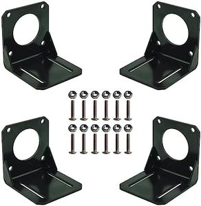 4pcs 57 Stepper Motor Nema 23 Fixed Seat, Nema 23 Stepper Motor Steel Mounting Bracket for NEMA23 Stepper Motor with Screws and Nuts K-029-57