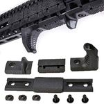 SBGJMY Tactical Mlok Keymod Hand Stop Kit 4 Pcs/Set Rail Cover Airsoft Front Grip for M-lok Keymod Rail System Handguard Stop Kit Foregrip (Black)