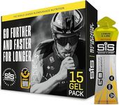 Science In Sport GO Isotonic Energy Gels, Running Gels with 22g Carbohydrates, Low Sugar, Lemon and Lime Flavour, 60ml Per Serving (15 Pack)