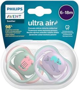 Philips Avent Ultra Air Soother, 6-18 Months, Deco Mixed 2-Pack, SCF085/40