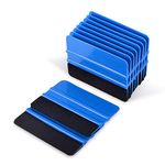 EHDIS 10pcs Vinyl Squeegee Felt Edge Squeegee 4 Inch Car Vinyl Scraper Decal Applicator Window Tint Tool with Black Fabric Felt Edge