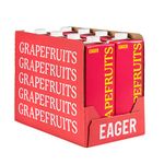 Eager Pink Grapefruit Juice 100% Squeezed, Refreshing Fruit Drink, NFC Not From Concentrate, 1 Litre (Pack of 8)