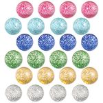 Pllieay 24pcs Glitter Bouncy Balls, 32mm 6 Colors Bouncy Balls, Bouncy Balls for Kids Party Bags, Bright Bouncy Balls for Kids, Party Bag Fillers, Gift Bag Filling, Christmas Gifts