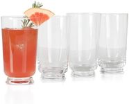 Martha Stewart Crispa 4 Piece 18 Ounce Handmade Hi Ball Glassware Set