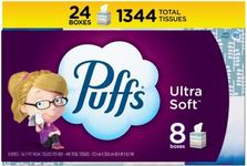Puffs Ultra Soft Facial Tissues, 24 Cubes, 56 Tissues per Cube (1344 Tissues Total)