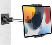 woleyi Tablet Wall Mount Adjustable, Drill Wall Mounted Tablet Holder for Shower Bedroom Kitchen Treadmill Retail Store [Stablize & Flexible] for iPad Pro Air Mini, Galaxy, Fire, iPhone, 4-12.9"