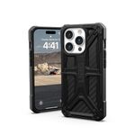 URBAN ARMOR GEAR UAG Case Compatible with iPhone 15 Pro Case 6.1" Monarch Carbon Fiber Rugged Heavy Duty Military Grade Drop Tested Protective Cover