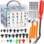 925PCS Car Trim Clips Set with Removal Tools, 26 Sizes Car Plastic Rivets Set, Assorted Retainer Clips Fasteners Kit for Bumper, Door, Fender - Universal Auto Body Rivet Clips and Fastener Remover