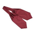 The Tie Hub Mini Polka Burgundy & Yellow Cravat For Men