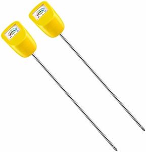 TFTEK Soil moisture meter Long Stem Deep Use, plant hygrometer, water monitor tester, for garden, flower pots, lawn, 2 Pack