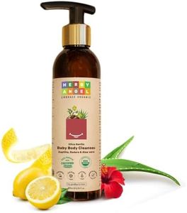 Herby Angel Ultra Gentle Baby Body Cleanser with Kapitha, Badara & Aloe Vera | Organic Ingredients | Gentle Cleansing | Hydration | Skin Nourishment | 200 ml