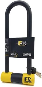 FR SECURITE FR85300 Antivol Moto Homologué SRA, Haute Sécurité, U ø18 Acier Cémenté Double Verrouillage avev Serrure Anti-crochetage, Antivol SRA en U pour Moto Scooter Vélo, 85x300mm