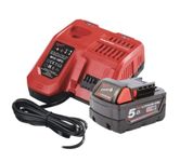 Milwaukee 18V 5.0Ah Battery & Rapid Fast Charger Bundle