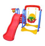 ehomekart playgro super senior slide and swing combo, 165 x 164 x 122 cm- Multi color