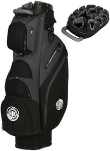 DWVO Golf Bag, 14 Way Top Golf Cart Bag with Full-Length Dividers, Cart Golf Bag for Men Women, Golf Club Bags with Ergonomic Padded Strap, Zippered Pockets, Rain Hood