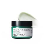 SOME BY MI AHA BHA PHA 30 Days Miracle Cream - 2.02Oz, 60ml - Made from Tea Tree Leaf Water for Sensitive Skin - Mild Moisturizer for Skin Calming and Soothing - Pore and Sebum Care - Korean Skin Care