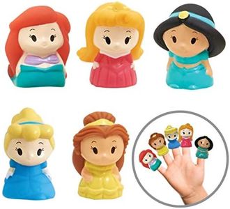 Disney Princess 5 Piece Finger Puppet Set - Party Favors, Educational, Bath Toys, Floating Pool Toys, Beach Toys, Finger Toys, Playtime