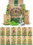 Organo Republic 12 Culinary Herbs Seeds Variety Pack - 7,355+ Heirloom, Non-GMO, Herbs Seeds for Outdoor and Indoor Home Gardening, Including Basil, Cilantro, Chives, Dill, Parsley, Sage