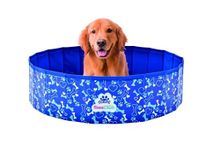 Portable Dog Swimming Pool - (120 x 30 cm), Bath Tub for Dogs and Cats, Slip-Resistant Pet Wading Pool for Indoor and Outdoor, Laminated Fabric Vinyl Strong Made
