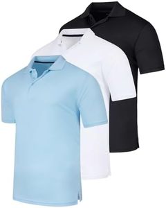 Real Essentials Mens Big and Tall Dry Dri Fit Polo Shirt Short Sleeve Golf Tennis Active Athletic Performance King Size Casual Tee