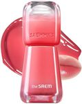 THESAEM Saemmy's Ade Shot Tint - Korean Lip Titnt, Water Gel Lip Stain with Plump Glowy Moisturizing Finish, Buildable Radiant Gloss, Long-Lasting Comfort, 0.1 fl.oz. (02 Peach Oolong)