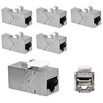 kwmobile CAT6A Network Cable Coupler (Pack of 6) - CAT6A Shielded Keystone Module Jacks Extension Coupler for RJ45 and Cat 6A Ethernet Cables