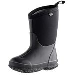 MCIKCC The four seasons rain boot,snowboots, waterproof and warm, suitable for toddlers and children, boys and girls (Black, numeric_13)