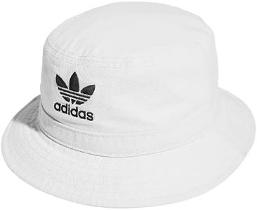 adidas Originals Unisex Adult Washed Bucket Hat, White, One Size