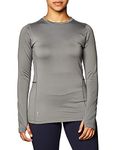 Duofold Women's Mid Weight Fleece Lined Thermal Shirt Base Layer Top, Thundering Gray, Medium