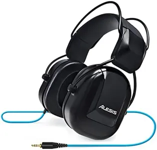 Alesis DRP100 - Audio-Isolation Electronic Drums Headphones for Monitoring, Practice or Stage Use with 1/4" Adapter and Protective Bag, Black