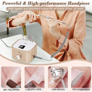 Kredioo 35,000RPM Nail Drill – Gold Electric Manicure Tool