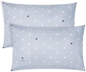 Vicloon Taie d'oreiller Bébé,2pcs Taie d'oreiller Bébé 40x60 Tête Animal 100% Pur Coton Fermeture à Rabat Lavable en Machine pour Oreiller de Berceau D’Enfant (gris)