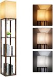 RUNTOP Floor Lamp with Shelves, Mod