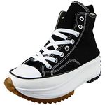 Ladies Canvas Womens Trainers Grip Sole Platform Lace Up Casual Sneakers Shoes Sizes Black 6