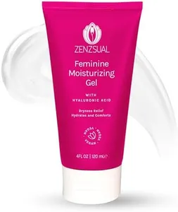 ZENZSUAL Feminine Moisturizing Gel - with Hyaluronic Acid, Water Based Vaginal Moisturizer for Dryness, Irritation, Itchiness, or Discomfort, Fragrance-Free, 100% Vegan, No Parabens, 4oz (120ml)