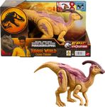 Mattel Jurassic World: Chaos Theory Netflix - Wild Roar Parasaurolophus Dinosaur Figure with Glowing Biolumescent Spine Reveal Lights & Roar Sound, Posable Toy & Digital Play, Ages 4 Years & Up, HTK75