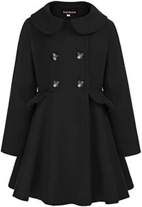 Scarlet Darkness Big Girls Trench Coat Kids Double-Breasted Winter Blend Coat Outerwear Size 12