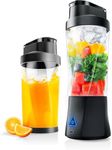 Portable Blender, Cordless, 24oz. Vessel, Personal Blender-for Shakes & Smoothies, BPA Free, Leakproof-Lid & Sip Spout, USB-C Rechargeable & Self Cleaning - Travel Blender with 6 Sharp Blade, Black