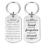 Alotozo Sister Memorial Gifts - Sympathy Gift Key Chain for Loss of Loved Sister - Sister Memory Condolence Bereavement Keychain Keepsake