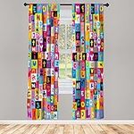 Ambesonne Abstract Window Curtains,