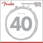 Fender 7250 Bass Strings, Nickel Plated Steel Roundwound, Long Scale, 7250L .040-.100