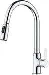 Lefton Pull-Out Kitchen Faucet with 3 Water Outlet Modes, Chrome, KF2204-1