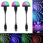 USB Mini Disco Light, 3Packs, Party Lights Ball Sound Activated Strobe, ReKeen USB Party Light DJ LED Lamps for Home Room Party Birthday DJ Bar Karaoke Xmas Wedding Show,Black