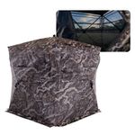 VEIL CAMO VC300 3-Person Hub Blind Tru-View – Ground Blind for Deer Hunting, 270-Degree View, Water Resistant, Durable 5-Hub Design, Backpack Carry Bag, Silent Slide Window Panels